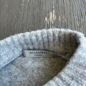 All Saints Gray Cowl Neck Sweater